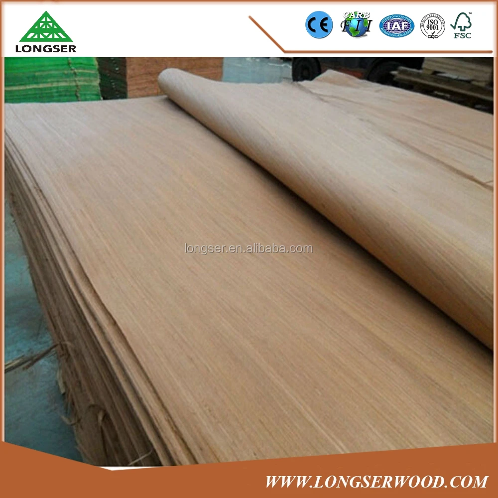 New Item Engineered Padouk Timber Wood Veneer / Recon Wood Veneer / Reconstituted Face Veneer For Plywood