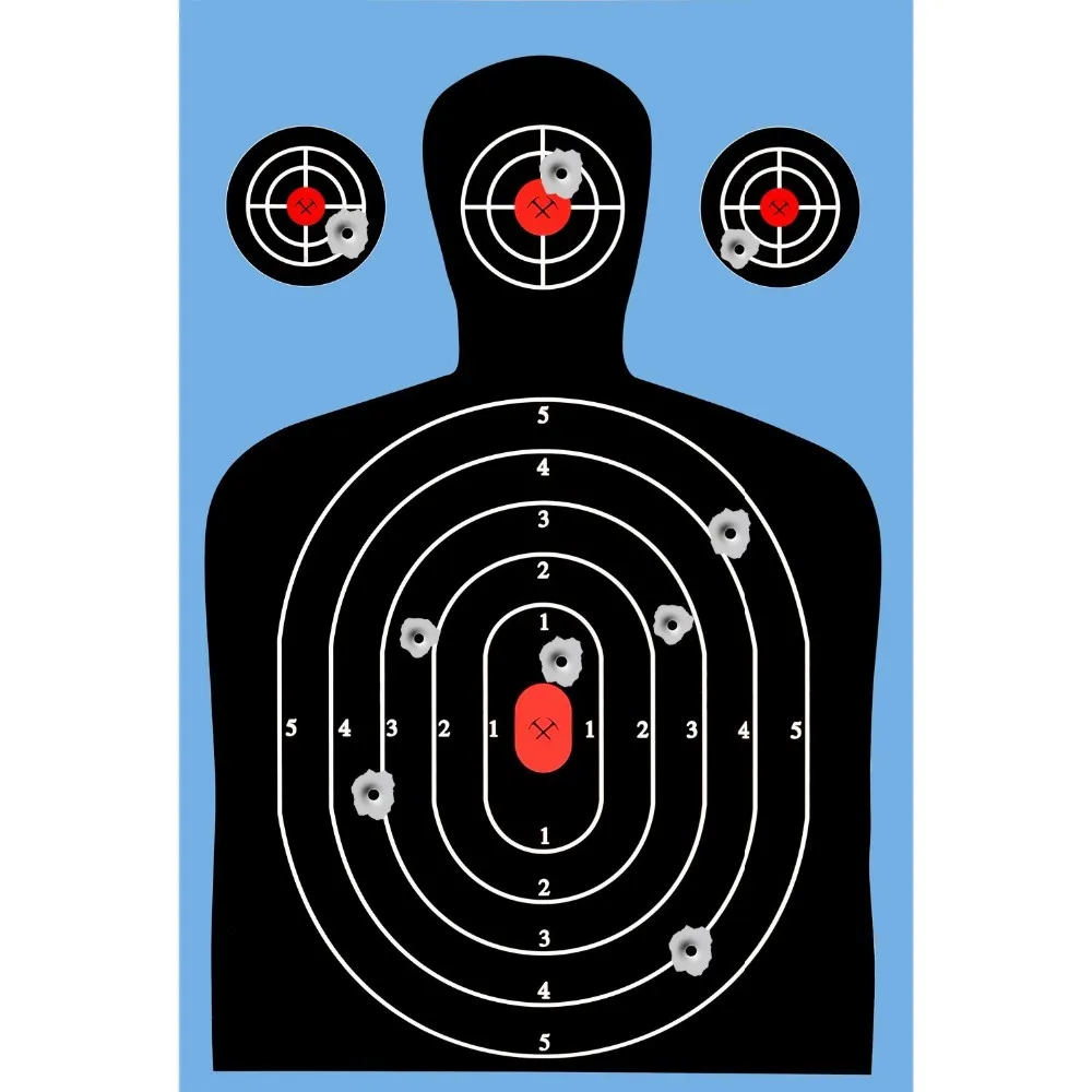 Amason Hot Sale Splatter Shooting Targets Paper Gun Pistol Rifle Sniper rifle chest round paper