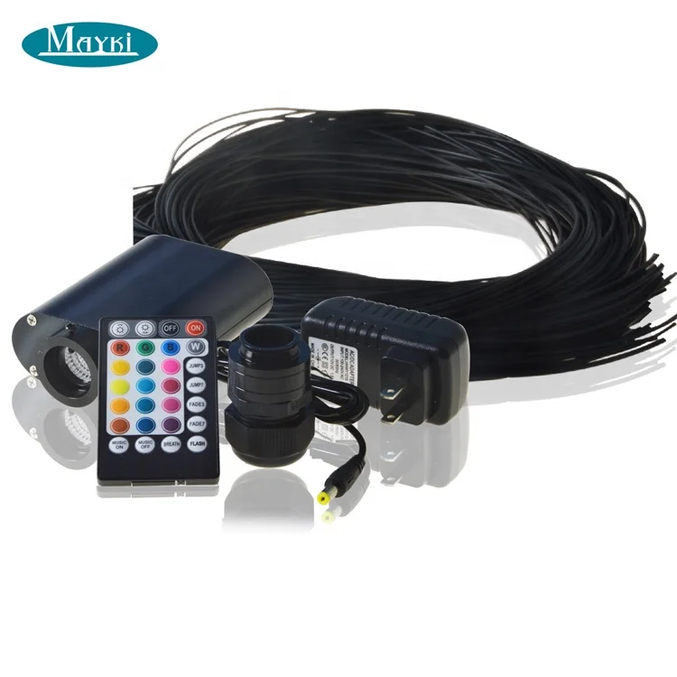 3.28ft*6.56ft Fiber Optic Carpet with Music Control RGBW LED Light Source Soft Washable Dancing Fiber Optic Star Carpet