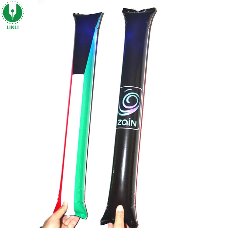 
Custom LOGO Printed Led Blinking Inflatable Stick,Led Thunder Lighting Stick Party And Concert Love Led Colorful Sticks 