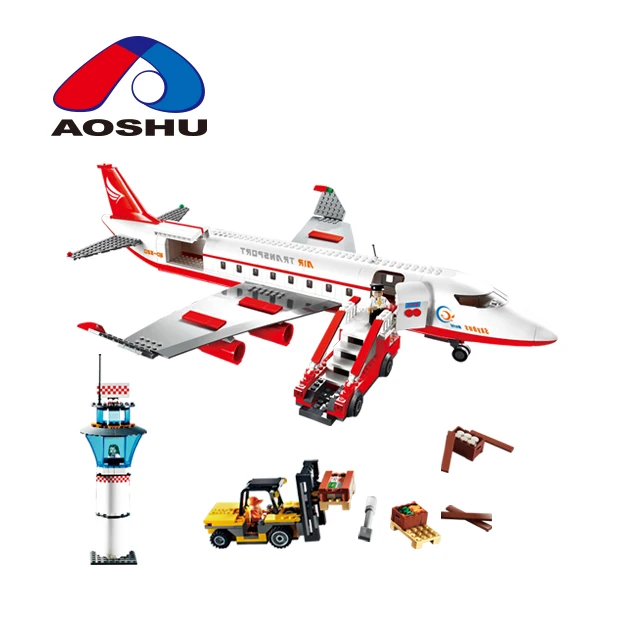 Popular ABS 856 pcs DIY plastic airport building bricks toy educational blocks