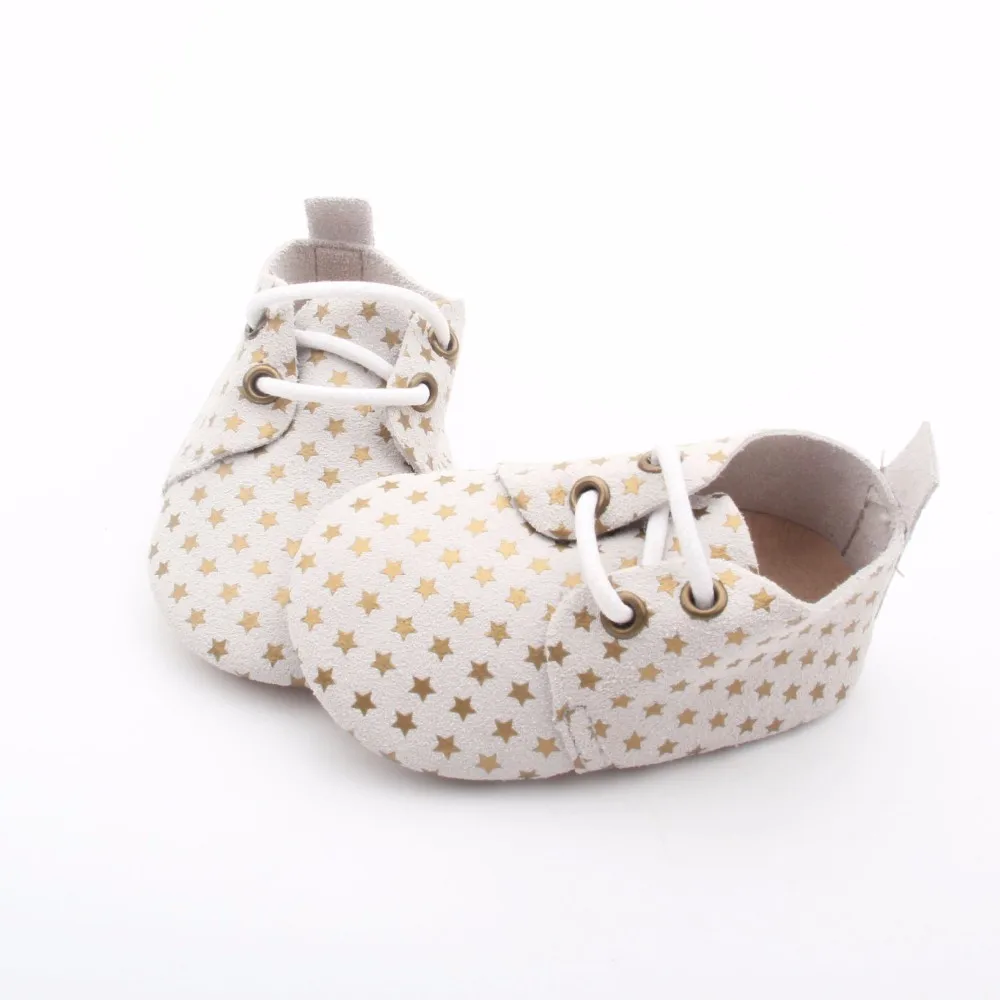 2017 kid shoe soft leather oxford shoes printing for baby toddler shoes