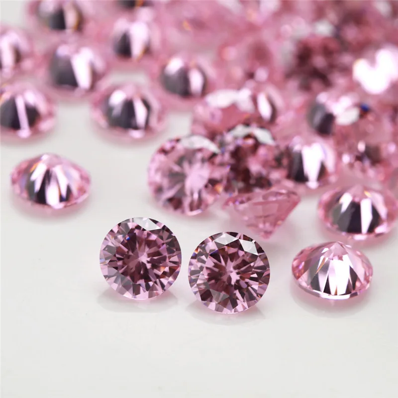 Moissanite diamond price per carat Pink  moisssanite 1 carat 6.49mm top quality loose stones  forever brilliant cut