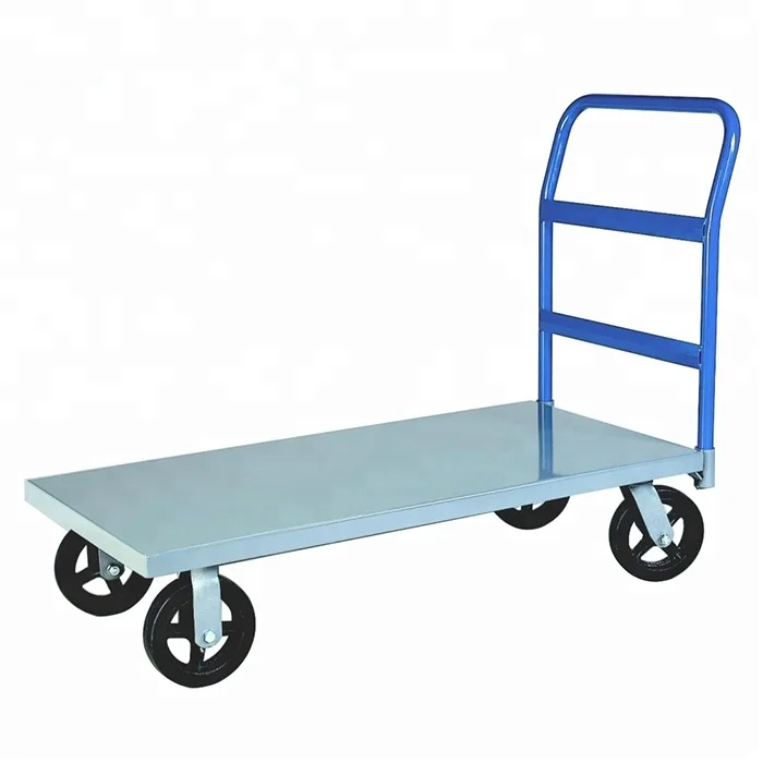 
High quality hand carts 500KG one layer portable folding handle platform trolley 