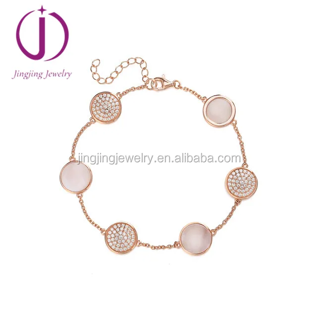 wholesale unique gift custom Fashion products collections women 925 sterling silver colorful crystal bracelets jewelry factory