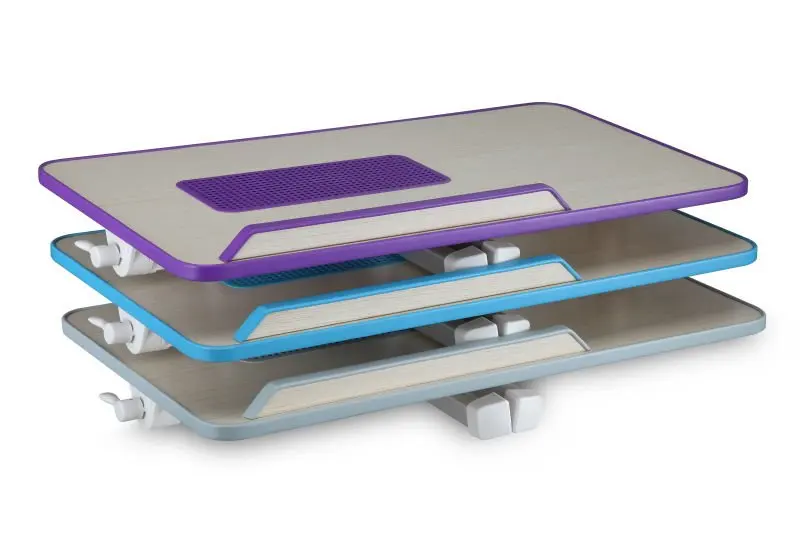 High quality  MDF wppden adjustable portable foldable laptop table with cooling fan on bed sofa