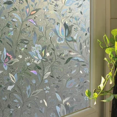 Delicate Glass Paper Printed Window For Decoration
