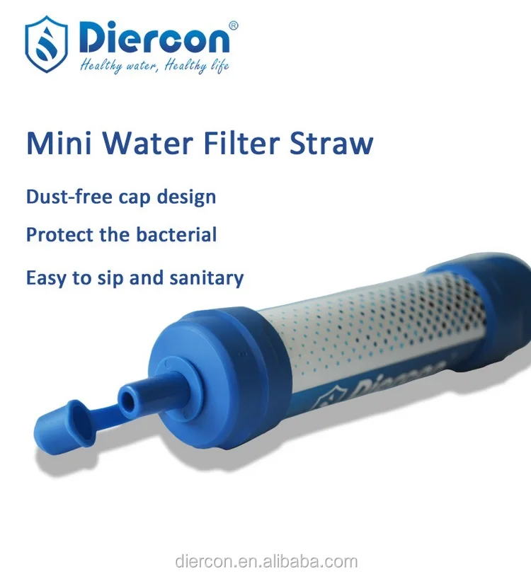 Diercon mini water straw filter for hiking personal filter water device outdoor sports gear (PS06)