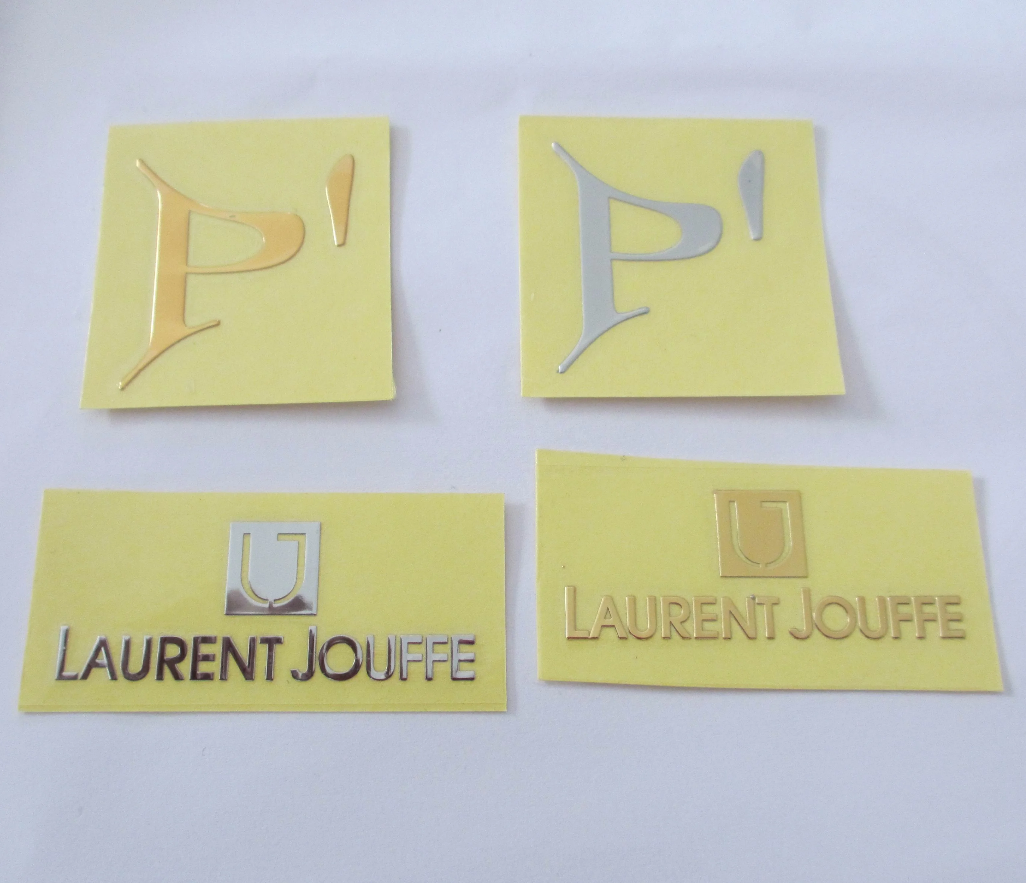 rose gold thin electroforming foil custom nickel metal sticker brandk logo adhesive label sticker