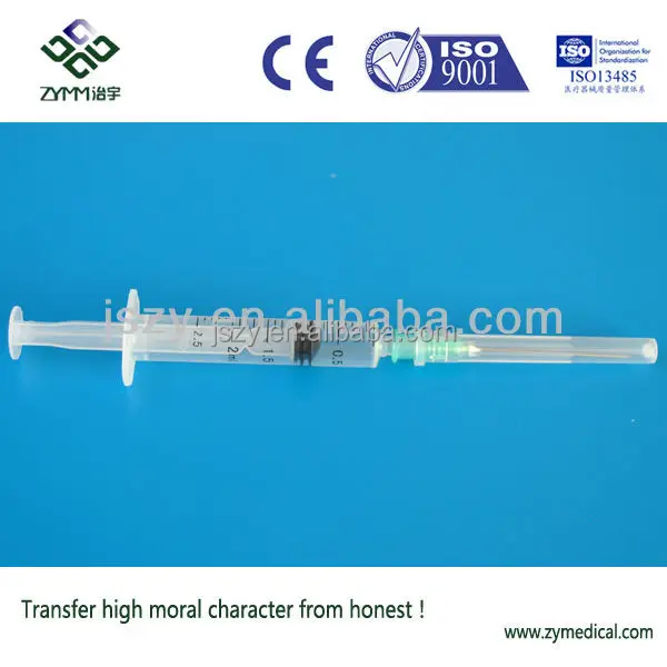 Одноразовые шприц с иглы разного размера 1 мл 2 мл 3 мл 5 мл 10 мл