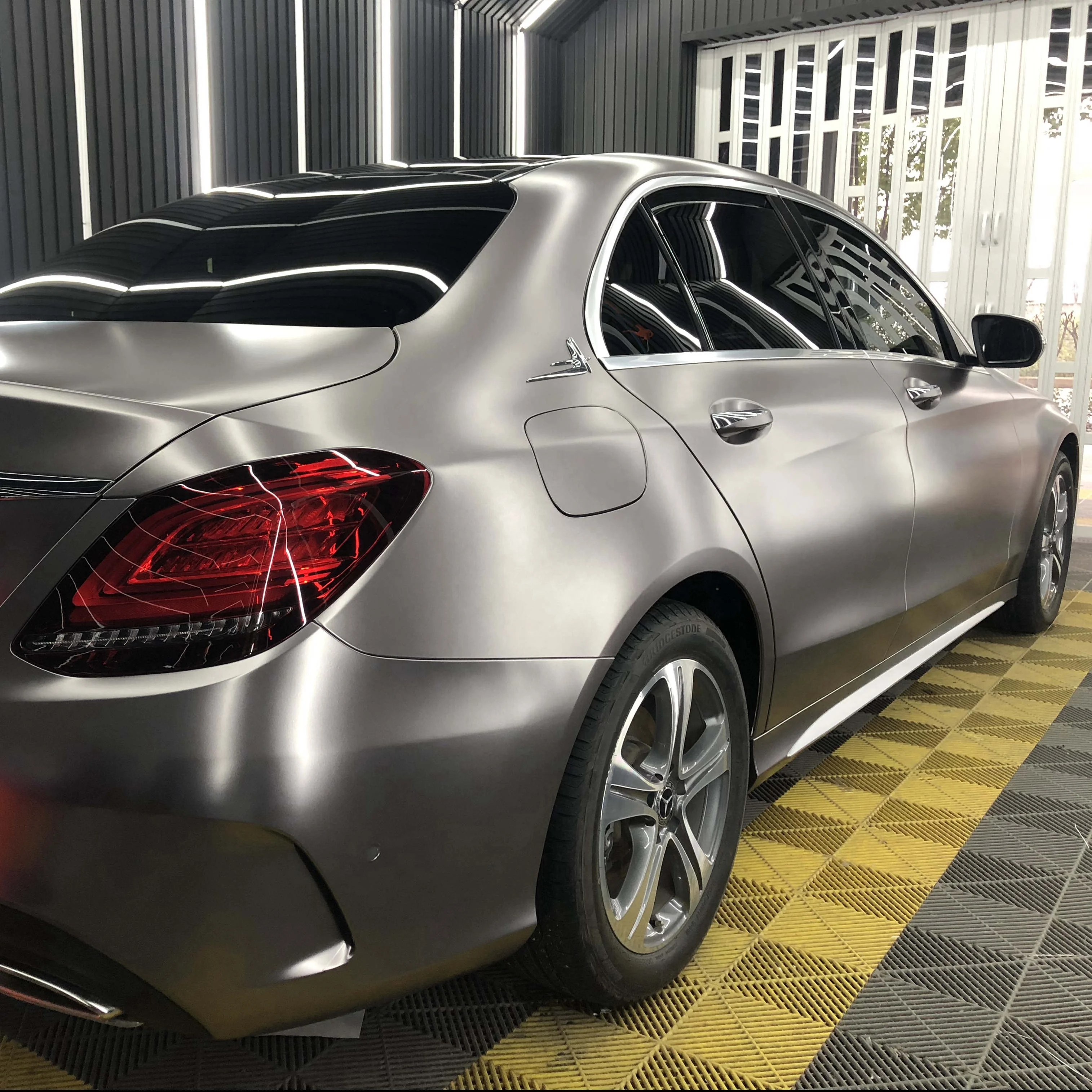 Wholesale Matte Brown Grey Satin Metallic Chrome Low Adhesion Car Self Adhesive Wrap Vinyl