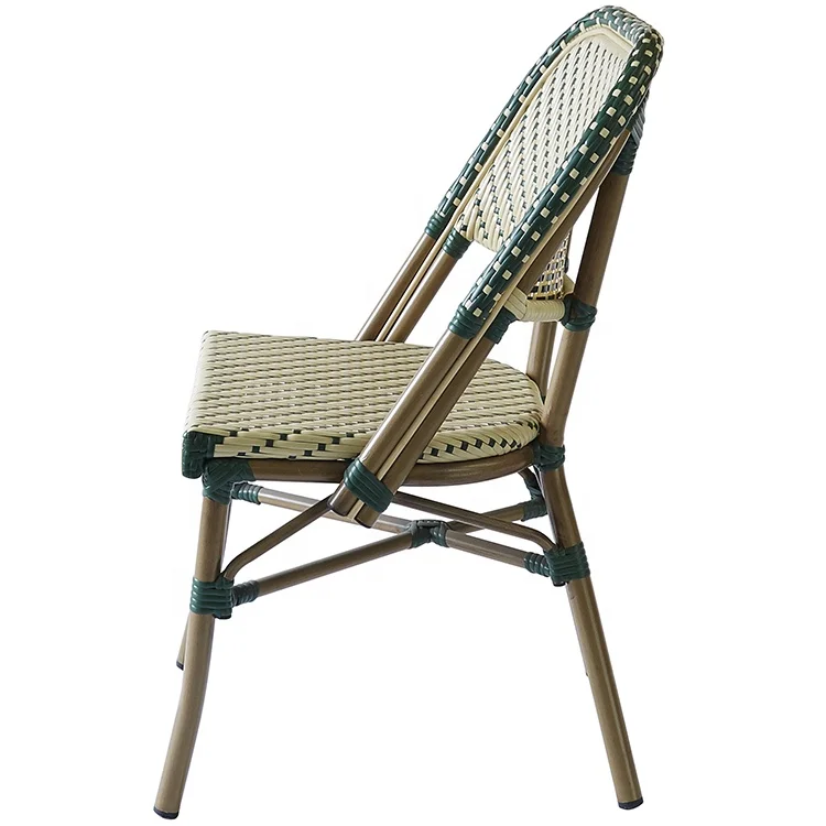 Оптовая продажа 2022, французская уличная плетеная мебель для ресторана, алюминиевый ротанговый бассейн, бамбуковые столовые столы и стулья для бистро