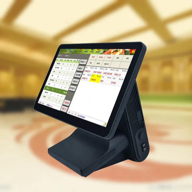 15,6 сенсорный экран Pos принтер 58 Pos система заказа