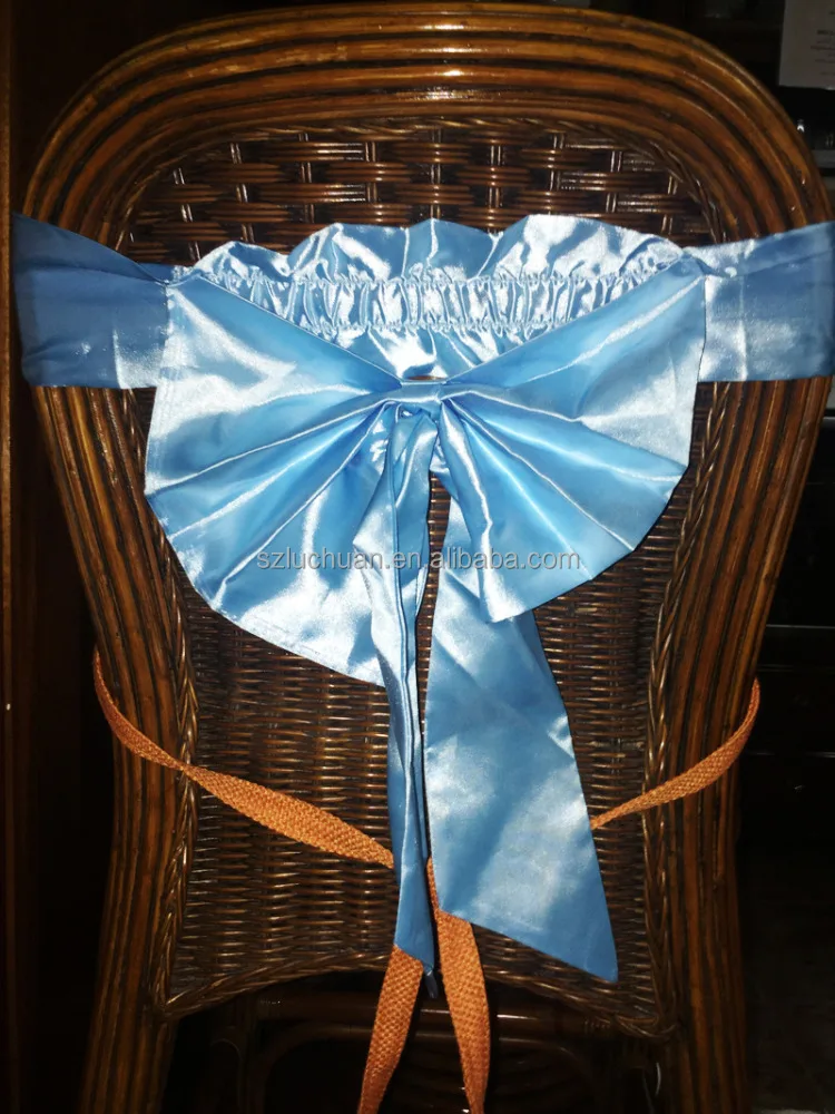 Необычные свадебные стулья с завязками Сатиновые Завязывающиеся стулья с завязками