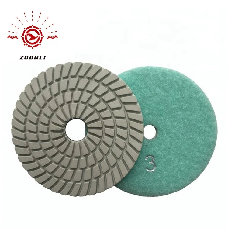 High Efficiency 100mm Stone Polish Pad Polishing Pad 3 Step Polishing Pad For Granite,Marble