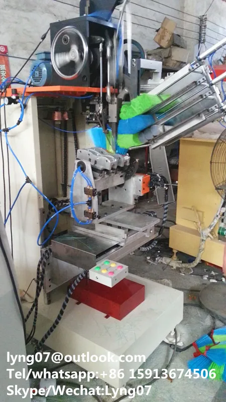 4 axis 3 colours broom tufting machine