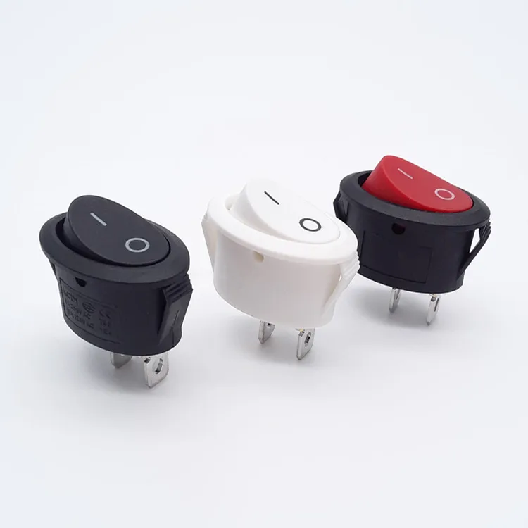 Free samples elliptical round rocker switch 2pin 3pin 6a 250vac 10a 125vac t120