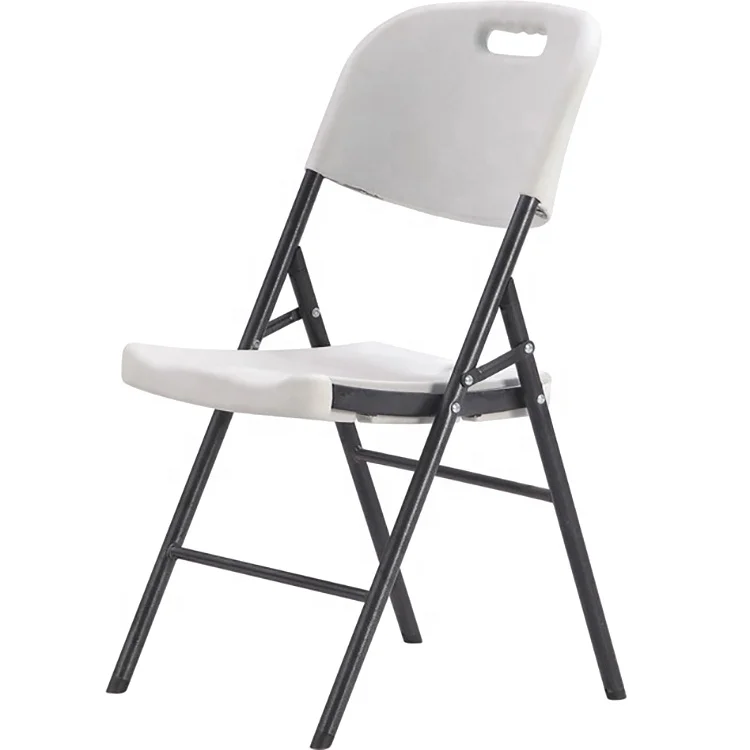 Folding Dining Chairs Plastic Seat Metal Frame Living room chair Restaurant Chair