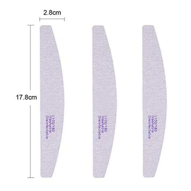 professional half moon zebra nail file emery board nail file