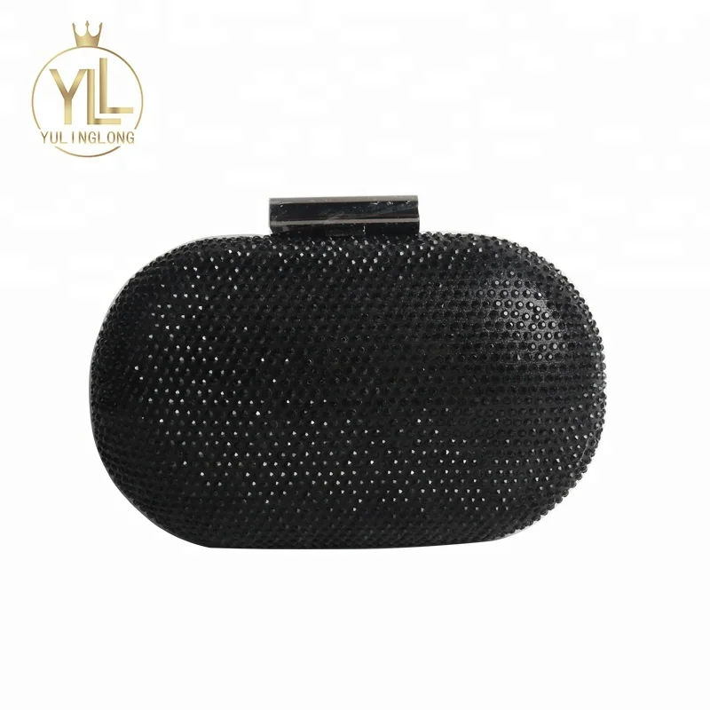 
Черная блестящая сумка-клатч со стразами для вечеринки 