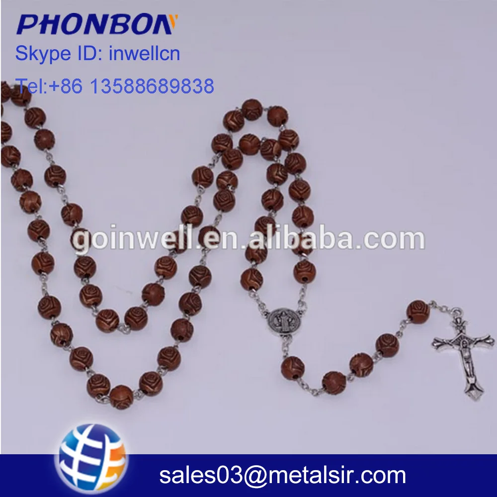 Resin religious beads cross rosary
