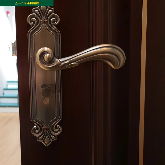 Premium Custom Home Furniture MDF Board Interior Wooden Door with Groove Design for Residential Houses  Bedrooms Living Room