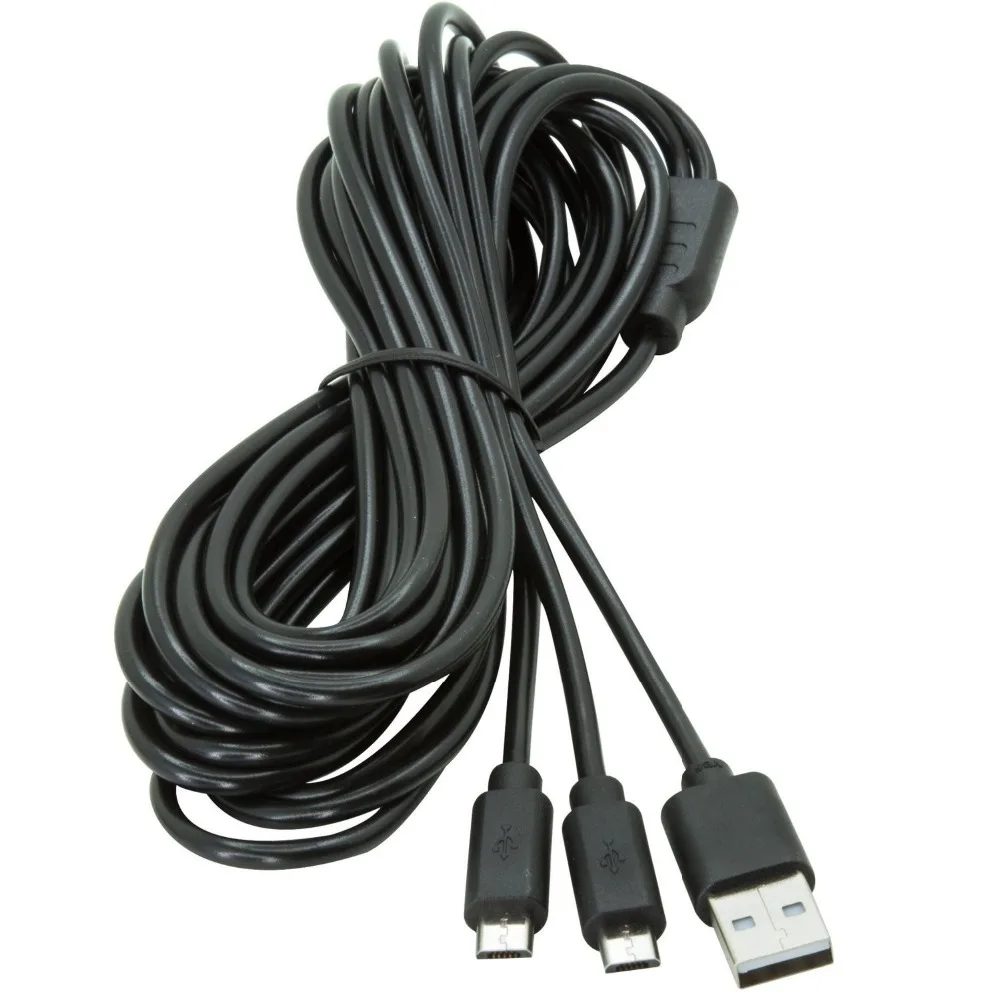 
3,5 м 11 футов Play & Charge кабель шнур многофункциональный 2 в 1 зарядный кабель для контроллера PS4 / Xbox one 
