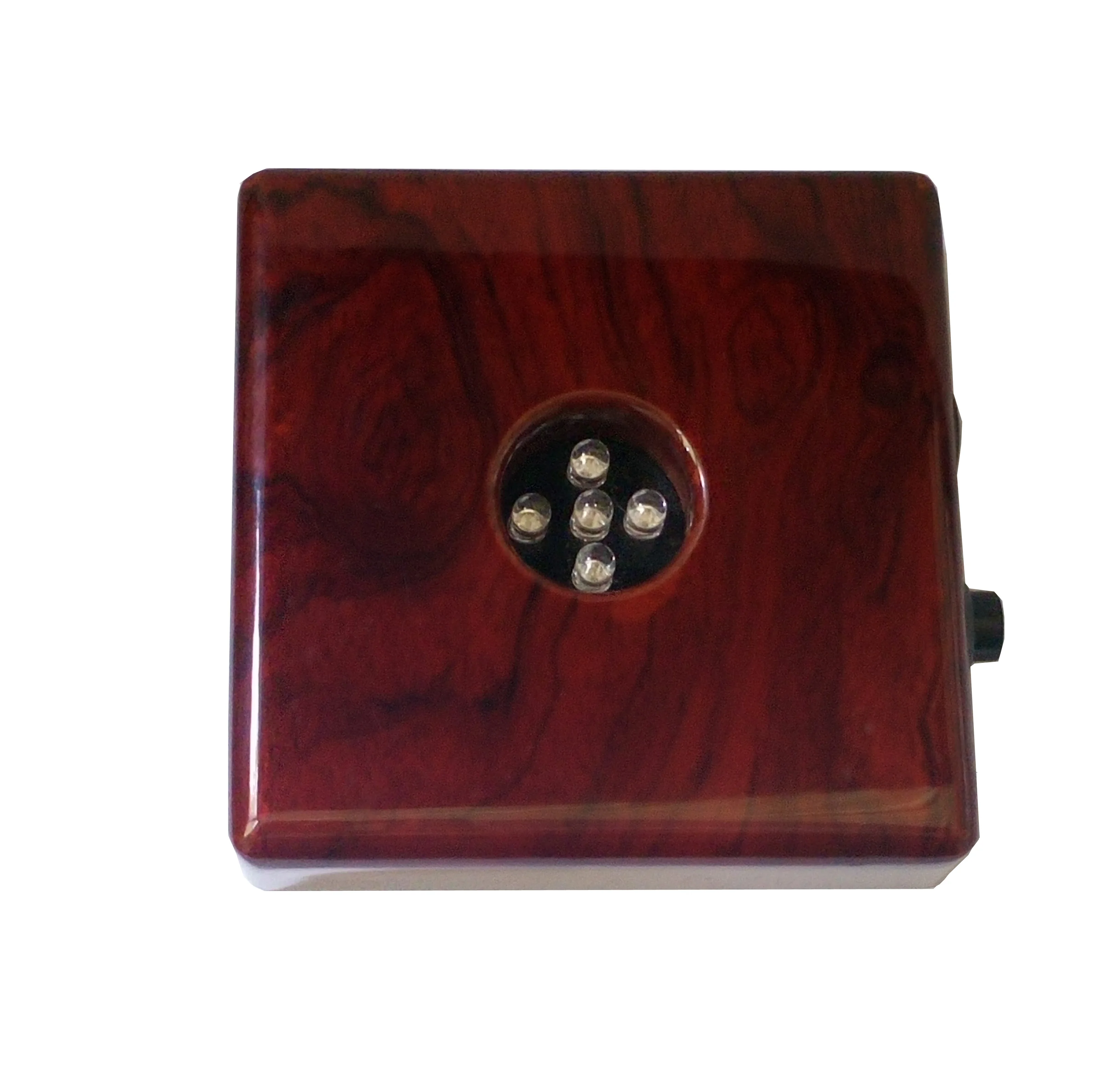 BOSHI Hot selling piano red square wooden led 3D Crystal light base