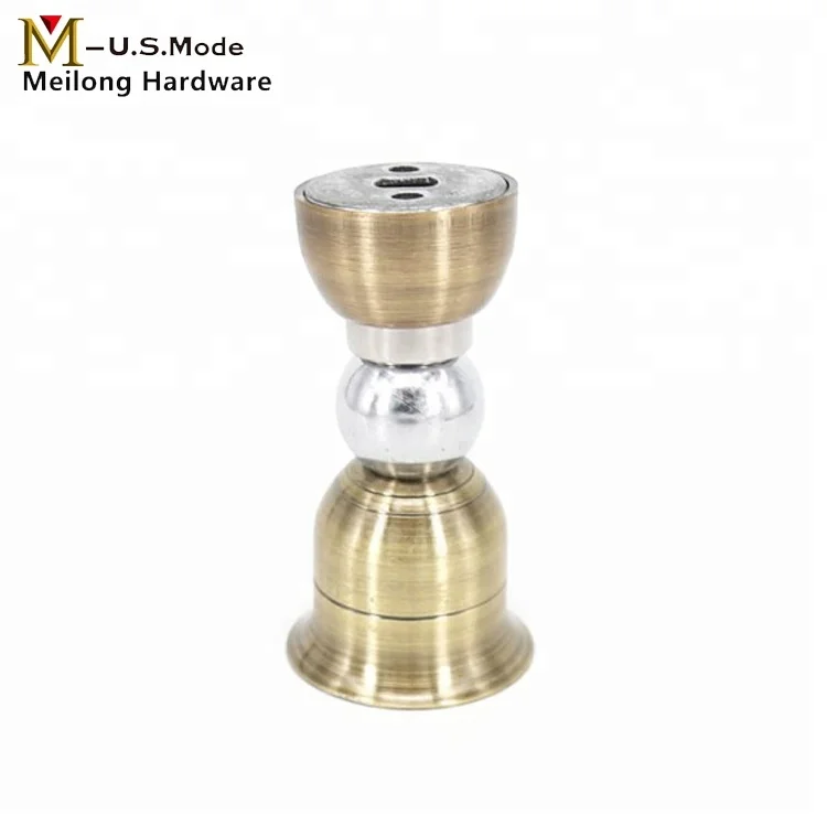 Stainless Steel Metal Wooden Outdoor Permanent Angled Magnetic Doorstop