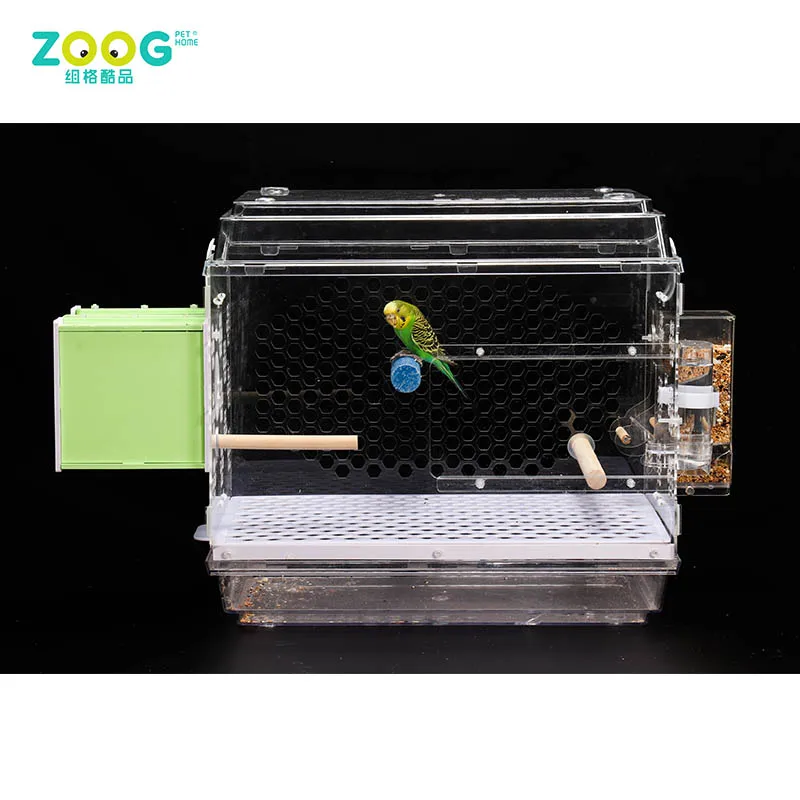 Wholesale decorative Transparent acrylic parrot bird cage pet cages