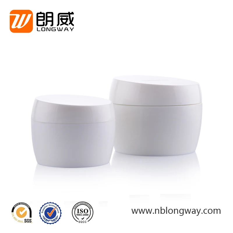 
yuyao hot sale 30g 50g elegant design double wall pp plastic cosmetic packaging cream jar 