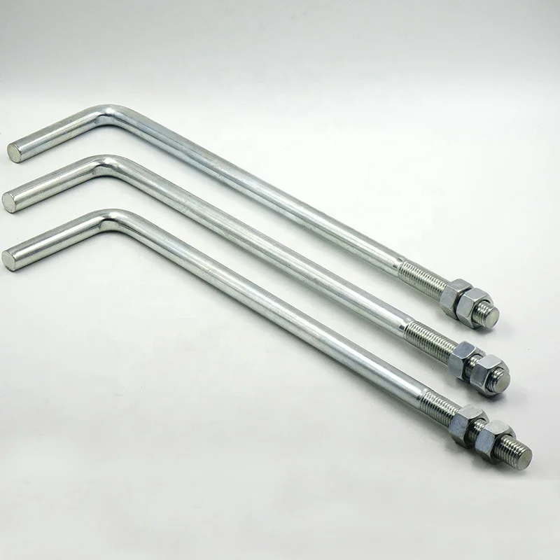 
Anchor bolts w/ nuts and washers, Hot dipped galvanized steel, 5/8