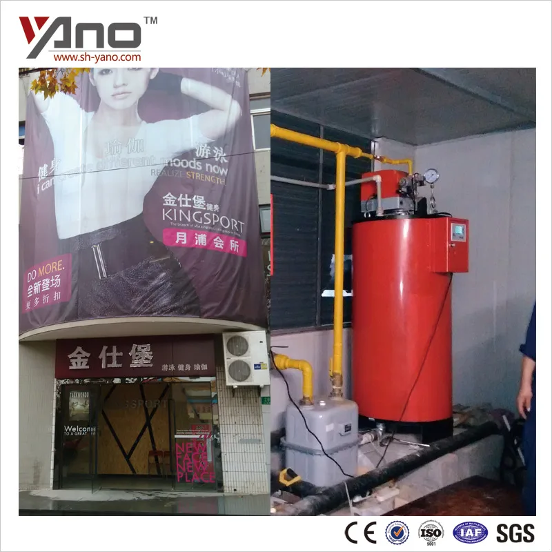 CE&ISO Certificated Swimming Pool Heater 35-1000kg/h Automatic Machine Vertical Gas Steam Boiler