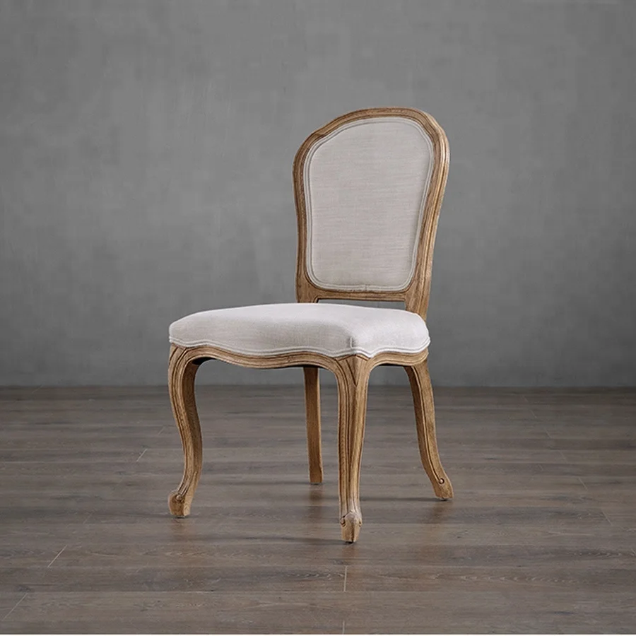 Antique Solid Wood  French Style Louis xv Tufted Back Event Party Banquet Wedding Dining Chair