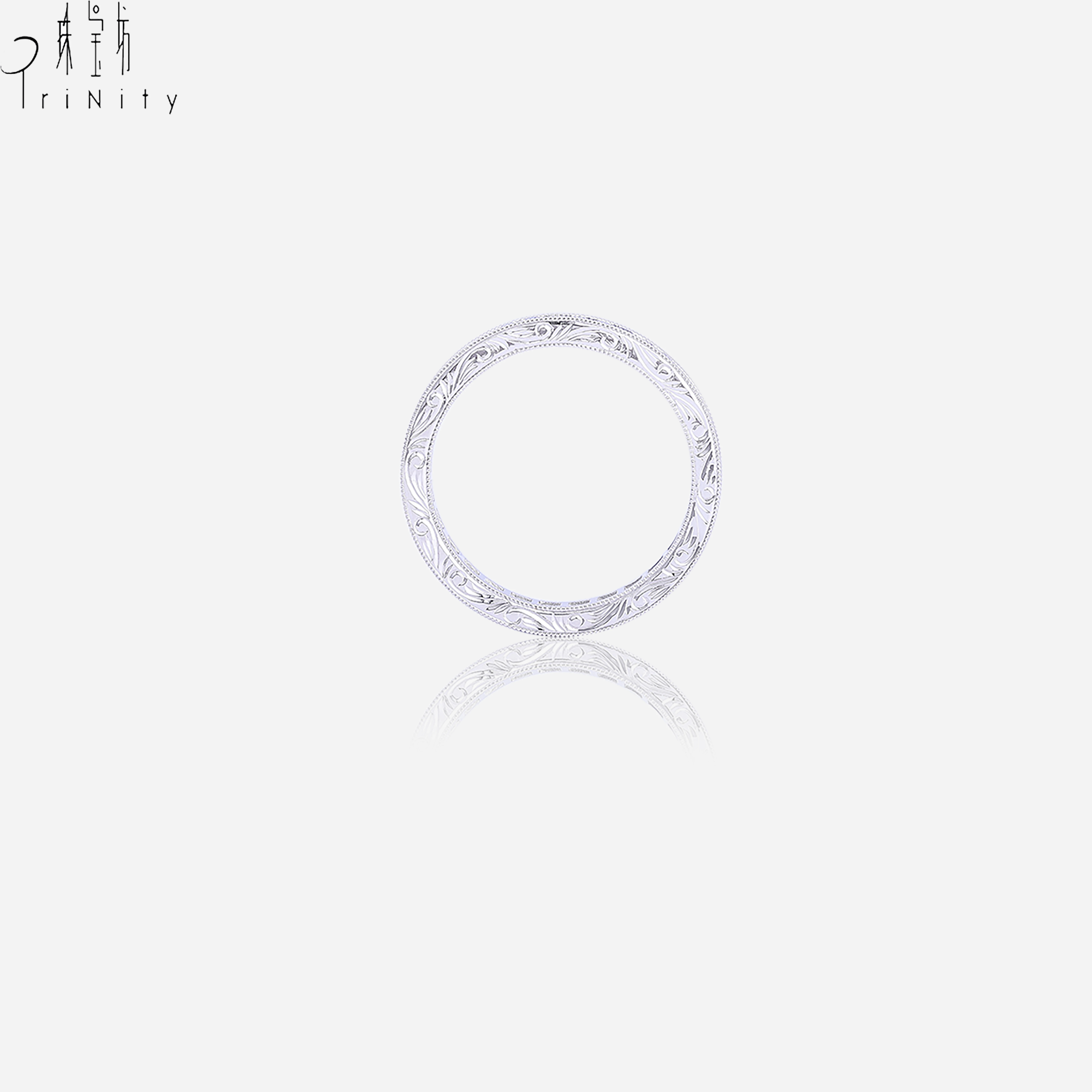 Natural Stone Luxury Jewelry 18K White Gold Eternity Band Ring Princess Cut Sapphire Bague For Ladies