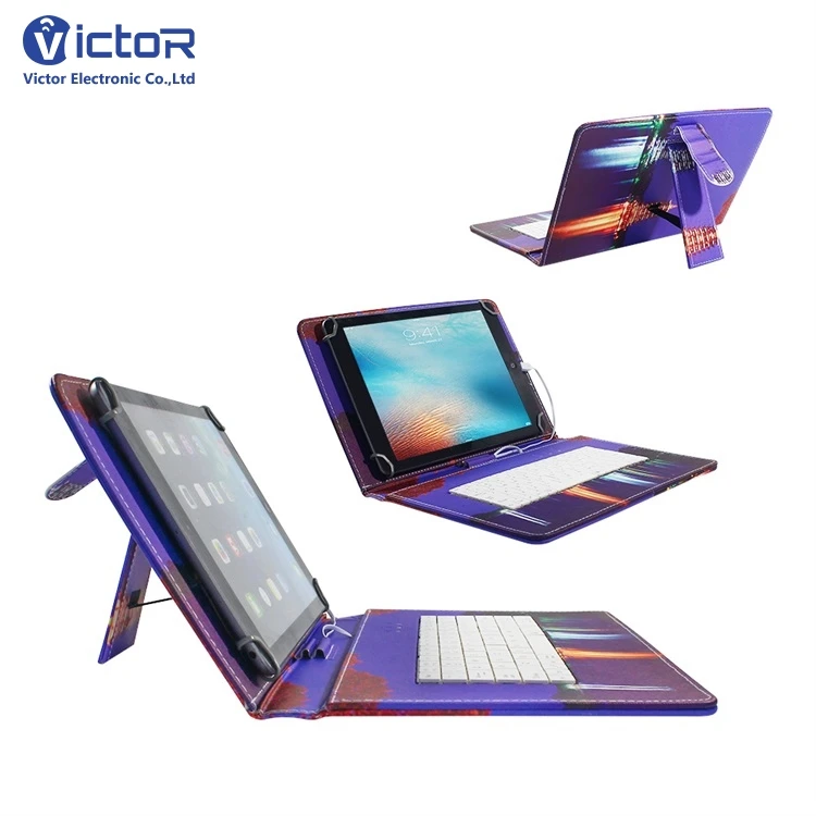 Fancy Artwork 10 Inch Kickstand Tablet Case with Wired Keyboard