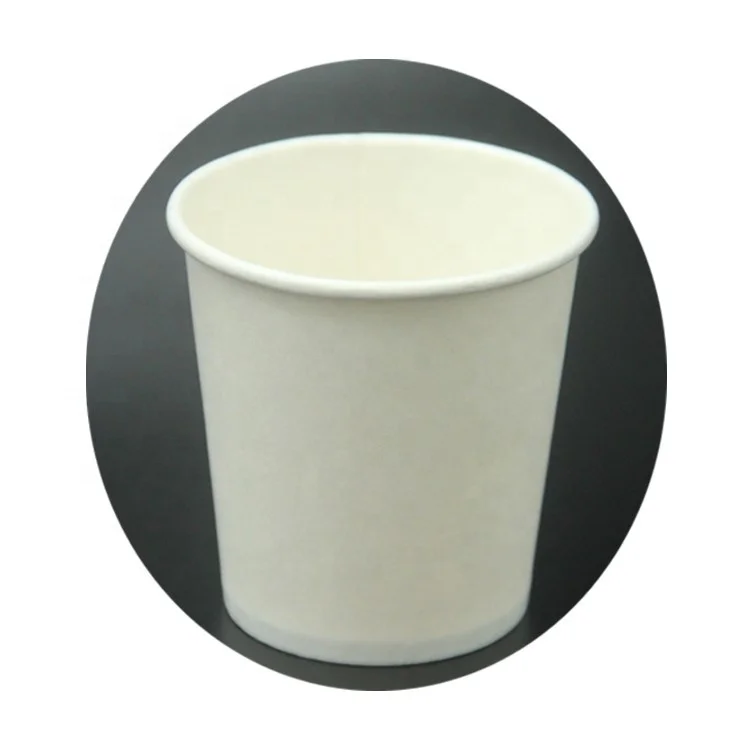 6.5oz 200ml Blank white paper coffee cup disposable