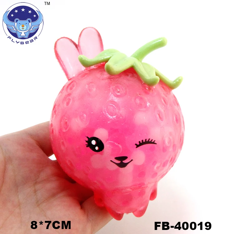 Hot Wholesale Squishy Fruit Jelly Ball Gel Water Beads Balls Inside With Stress Relief Kids Squishy Summer Toy