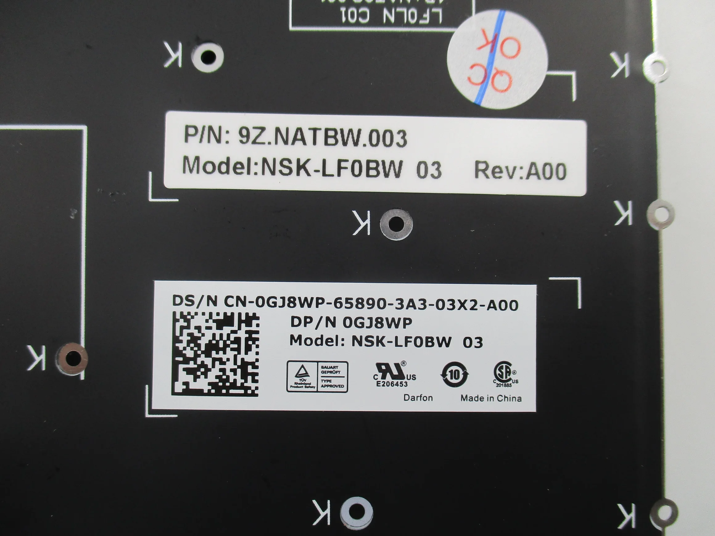 Brand new laptop keyboard for dell inspiron 14-7000 7437 backlit thai nsk-lf0bw silver