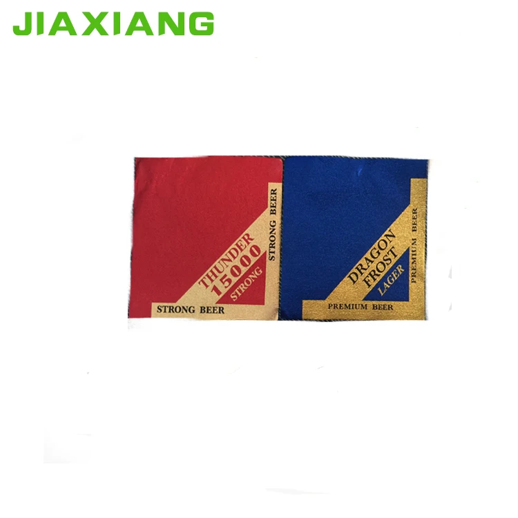 Factory wholesale custom  colorful printed design aluminium foil beer neck sticker labels