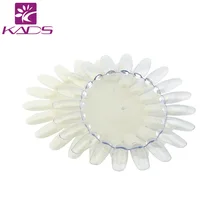 Retail 21tips pc 10pcs pack White Natural False Nail Art Tips Sticks Polish Display oval Practice