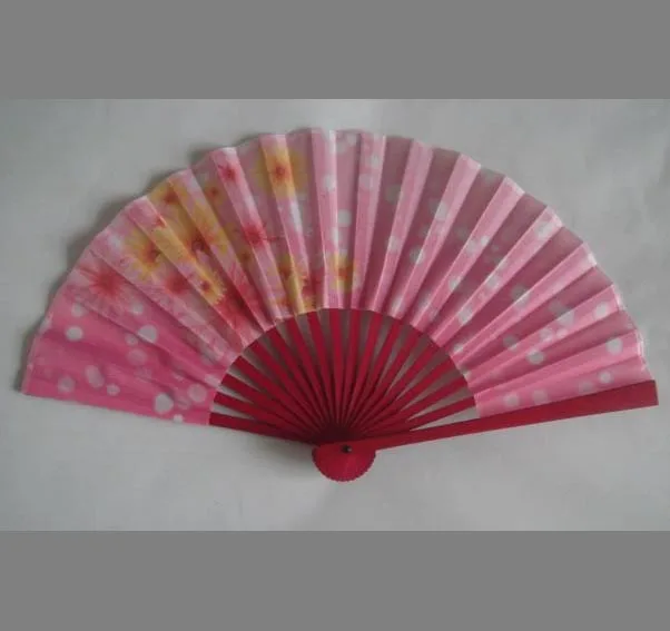 Chinese style 21cm customized fabric bamboo hand fan