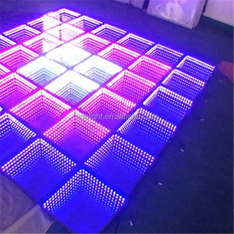 500x500mm nightclub Disco Deep Tunnel 3D Infinity used Led Flooring led dance floor for sale