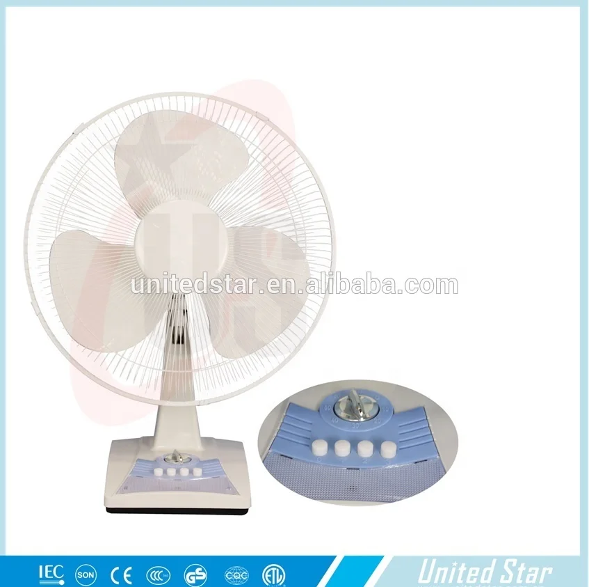 Electric Ac Power Low Power Consumption Orange 16Inch Table Fan