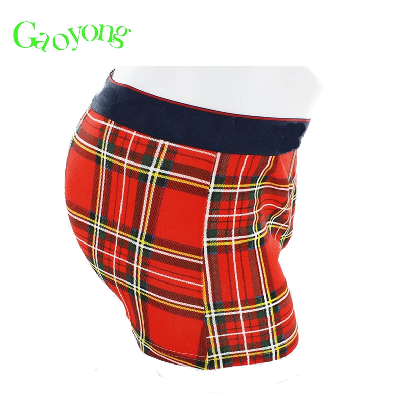 Custom men cotton spandex underwear with printed design