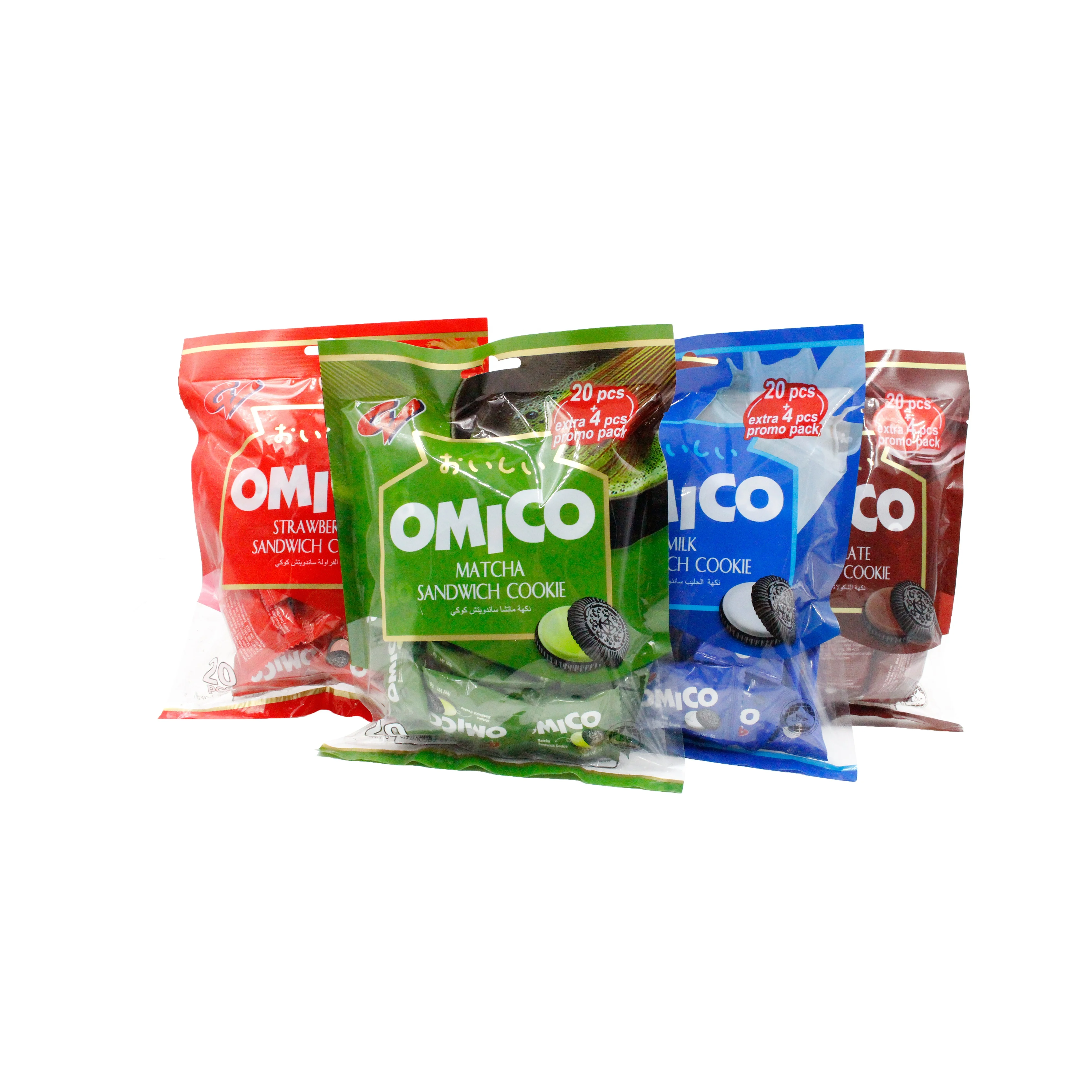 Best selling milk strawberry Manufacturers multi-flavored cream sandwich biscuits 120g cookies with individual packing bag