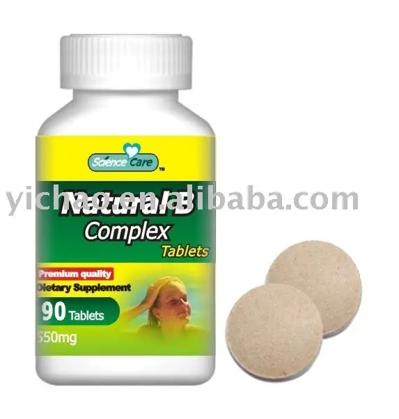 Supplement Natural Complex Vitamin B Tablet pill