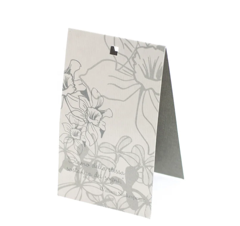 New Design Wholesale 400 gsm Art Folded Paper Hang Tag