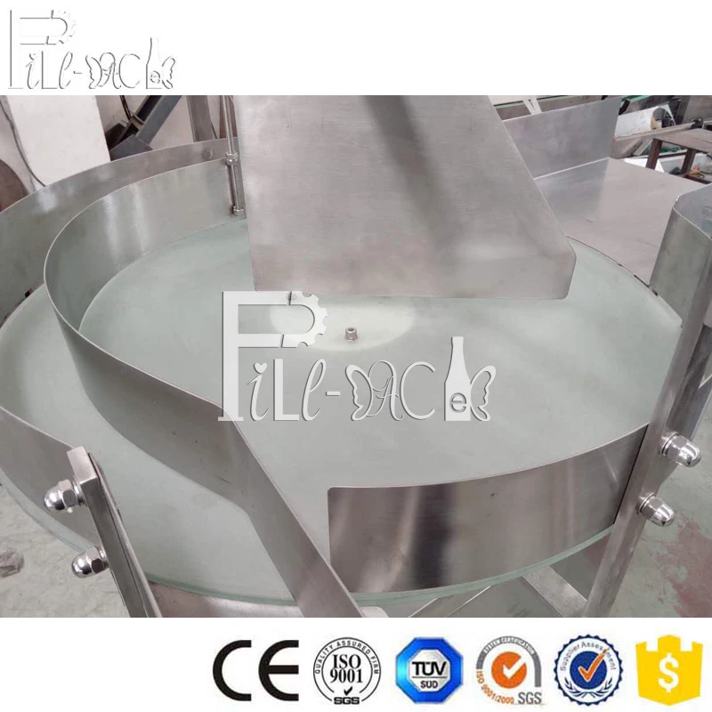 
Turn rotary bottle collector receiving accumulator table / machine / equipment / line / plant / system 