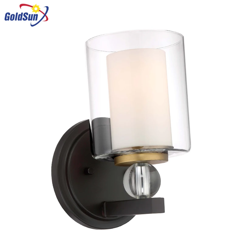 GLASS RETRO INDOOR LIGHTING WALL SCONCE NEW DESIGN LAMP WALL MOUNTED HOTEL VANITY LIGHT FIXTURES